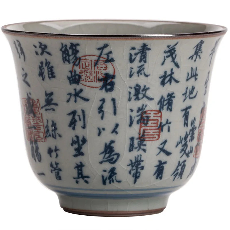 Grande tasse à thé bleu et blanc, L'Atelier des Lecteurs, vue 6