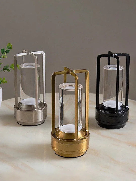 Lampe de chevet en métal, lumière chaude