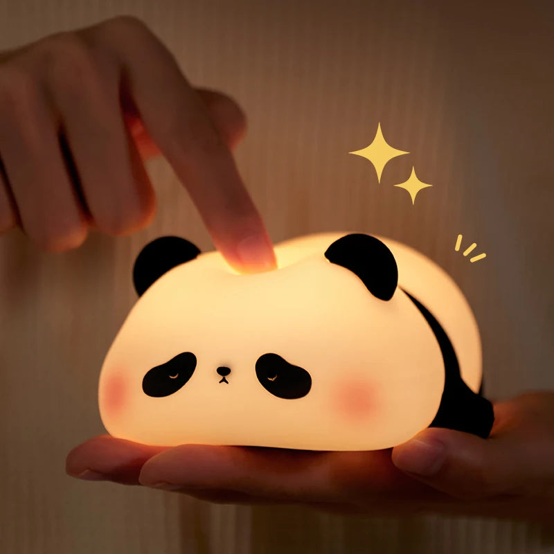 Veilleuse panda tactile à minuterie, idée cadeau enfant