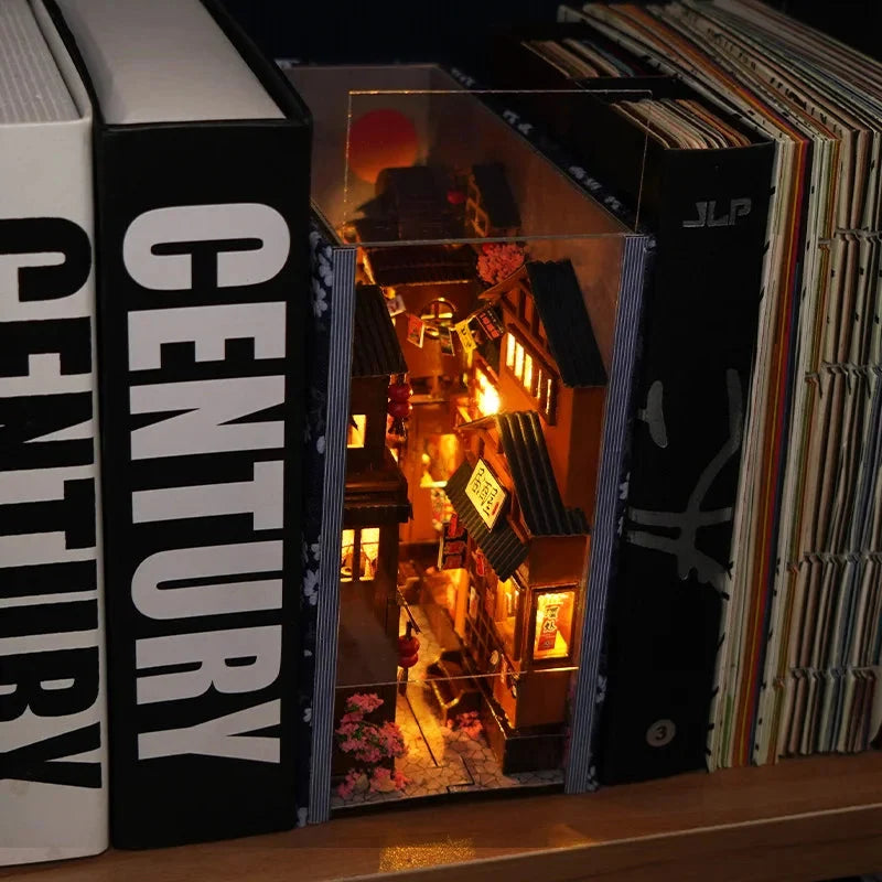 Book Nook Le Refuge du Lettré, diorama rétro en bois - L'Atelier des Lecteurs