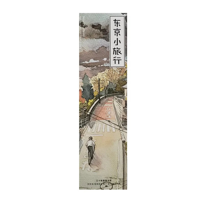 Set de 30 marque-pages en papier, voyage à Tokyo