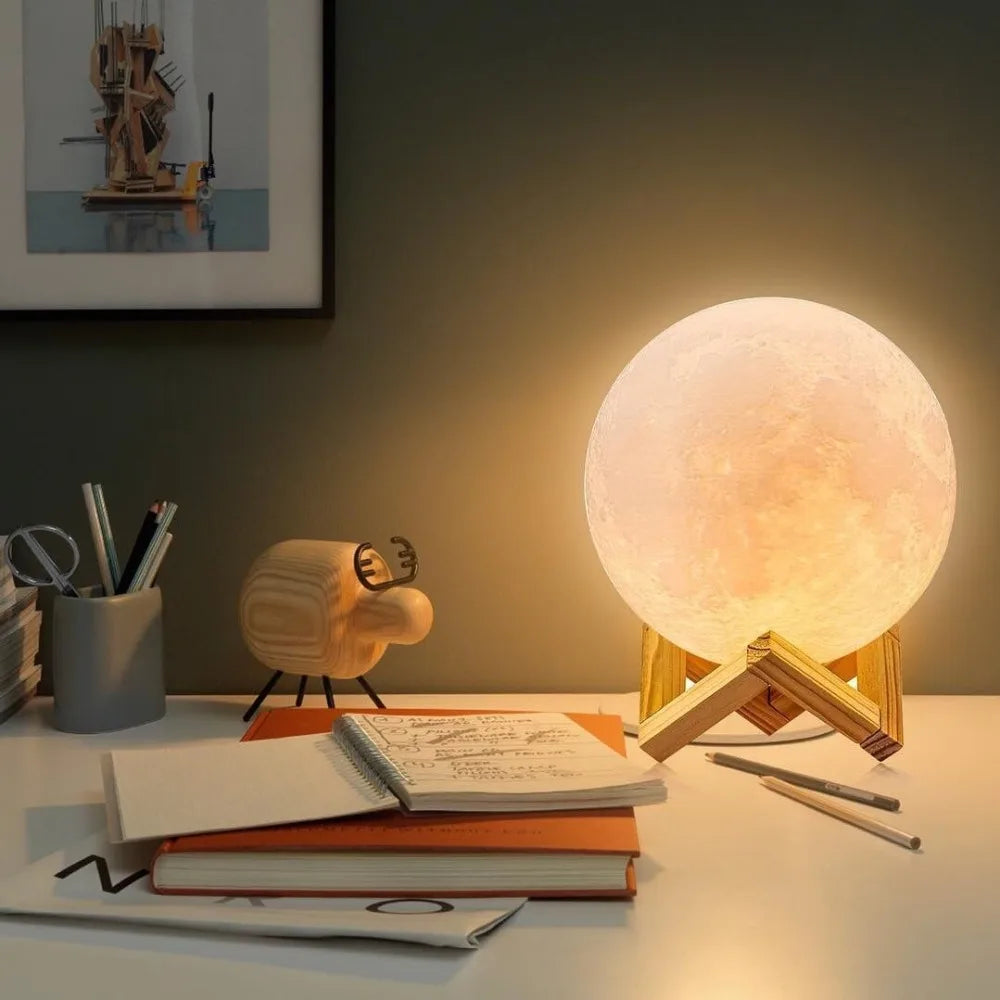 Veilleuse lune 16 couleurs, rechargeable USB avec télécommande