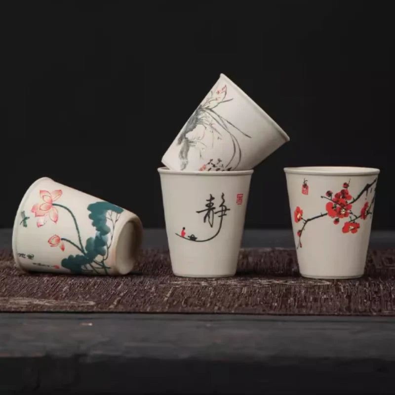Coffret de 8 tasses à thé en grès, L'Atelier des Lecteurs