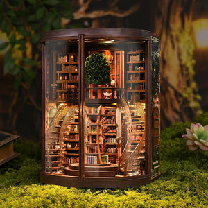 Book Nook « La Bibliothèque du Sage », Kit Diorama Japonais en Bois