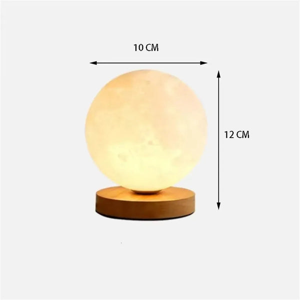 Veilleuse lune sur socle, LED