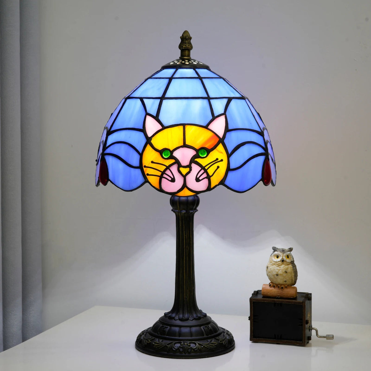 Lampe de chevet veilleuse chat, lumière douce, pour le coin lecture
