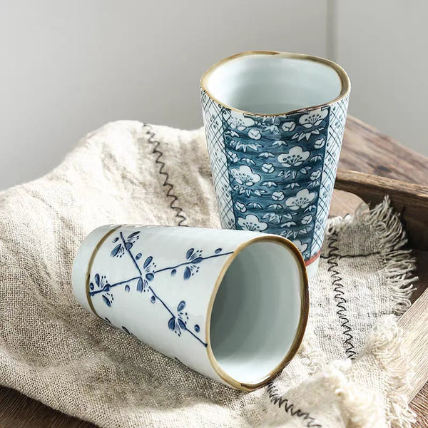 Set de 6 tasses à thé en céramique à motifs floraux