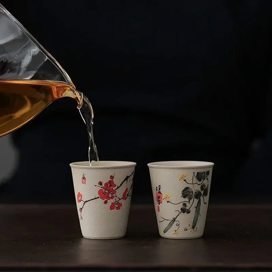 Coffret de 8 tasses à thé en grès, L'Atelier des Lecteurs