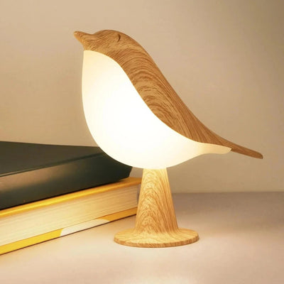 Lampe de chevet oiseau sans fil, tactile 3 couleurs