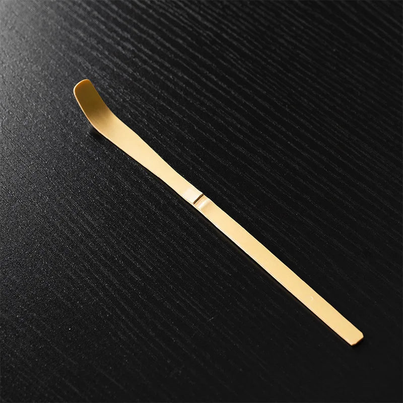 Set à matcha en céramique, cuillères dorées lot de 5, L'Atelier des Lecteurs