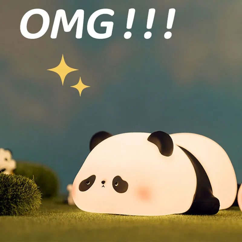Veilleuse panda silicone tactile, idée cadeau
