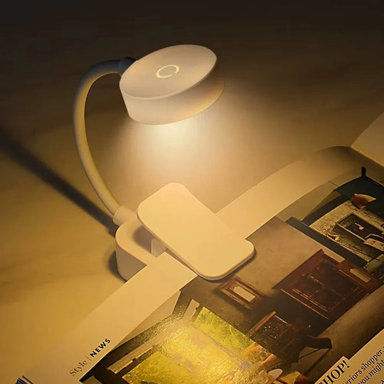 Lampe de lecture à pince LED, lumière douce ciblée