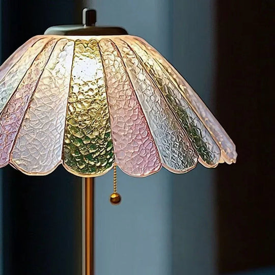Lampe de chevet en verre coloré, sur secteur