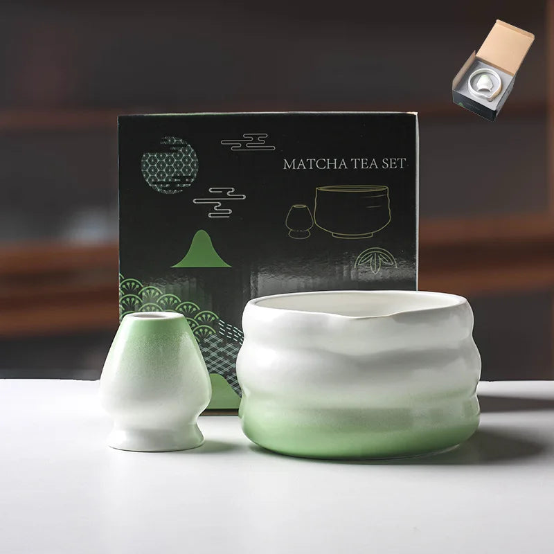 Set à matcha en céramique, set complet vert, L'Atelier des Lecteurs