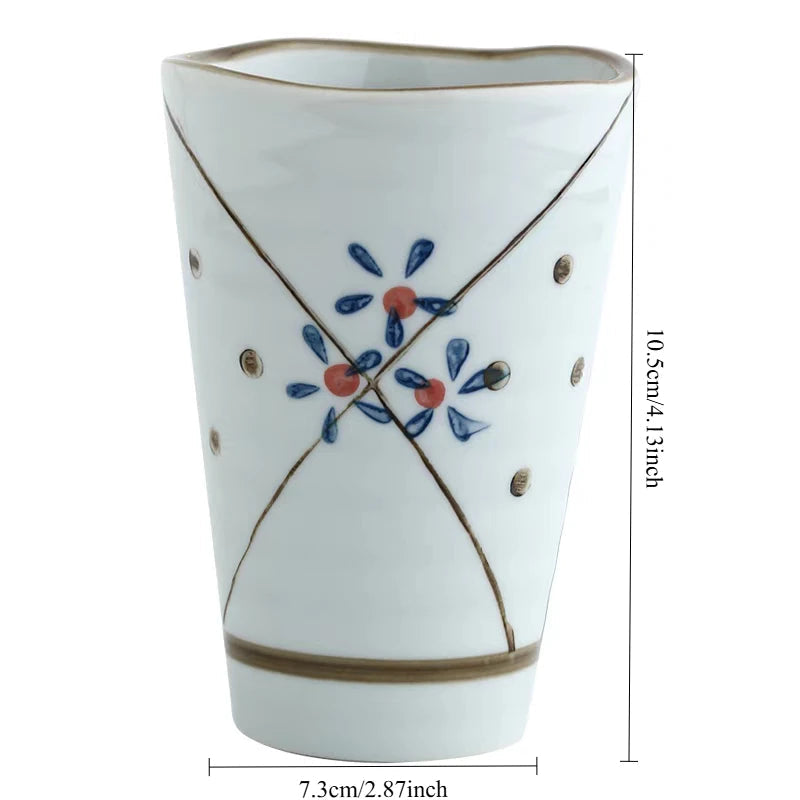 Set de 6 tasses à thé en céramique à motifs floraux