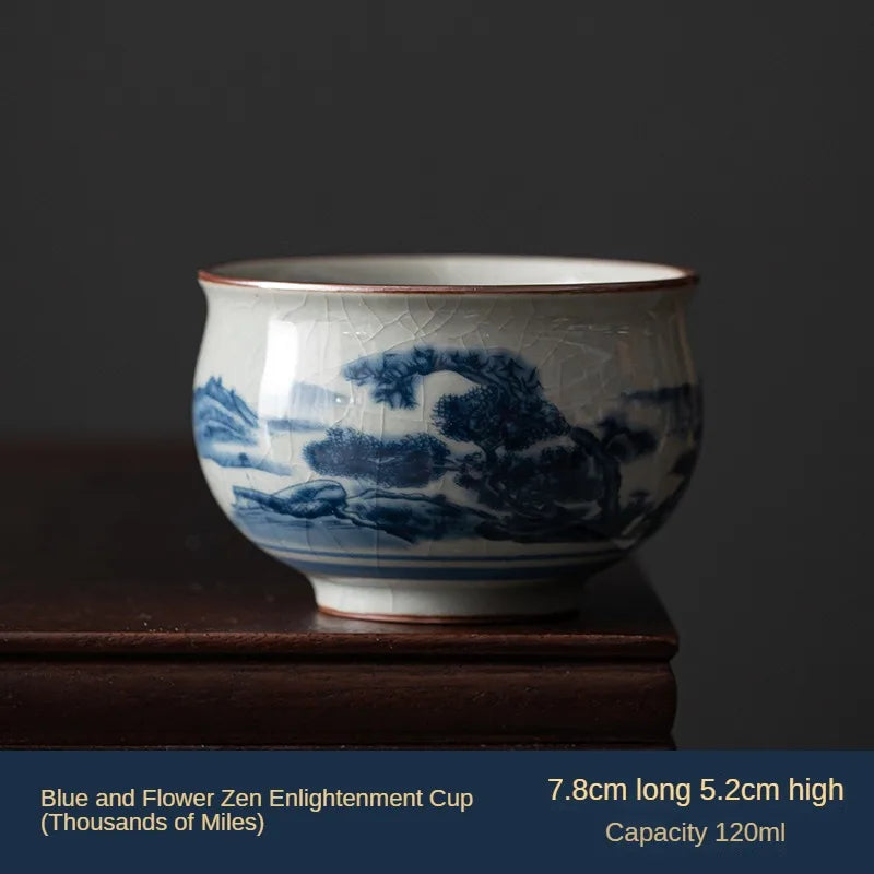 Grande tasse à thé bleu et blanc, L'Atelier des Lecteurs, vue 5