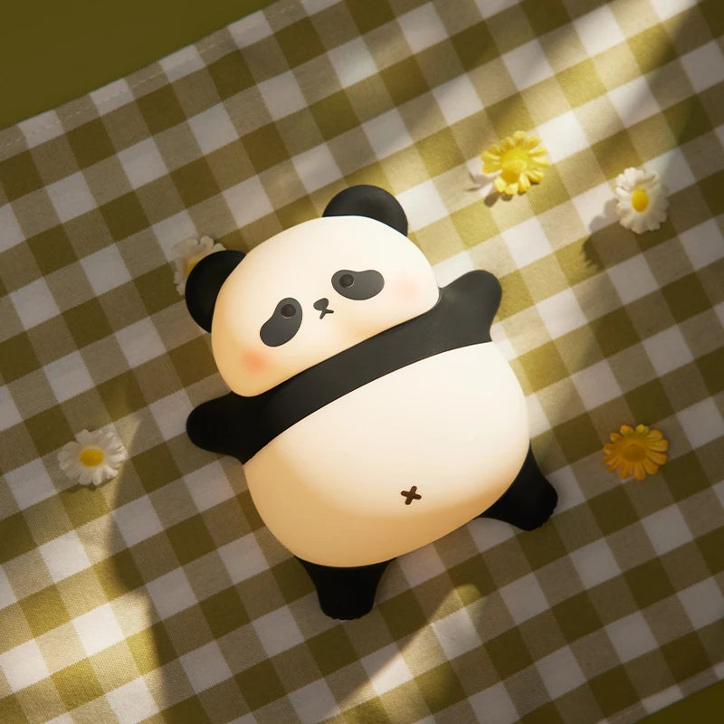 Veilleuse panda silicone tactile, contrôle tactile