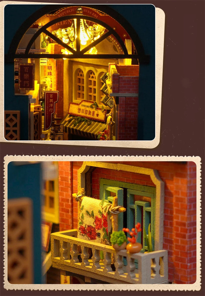 Book Nook Le Conte Oriental, format compact une fois assemblé