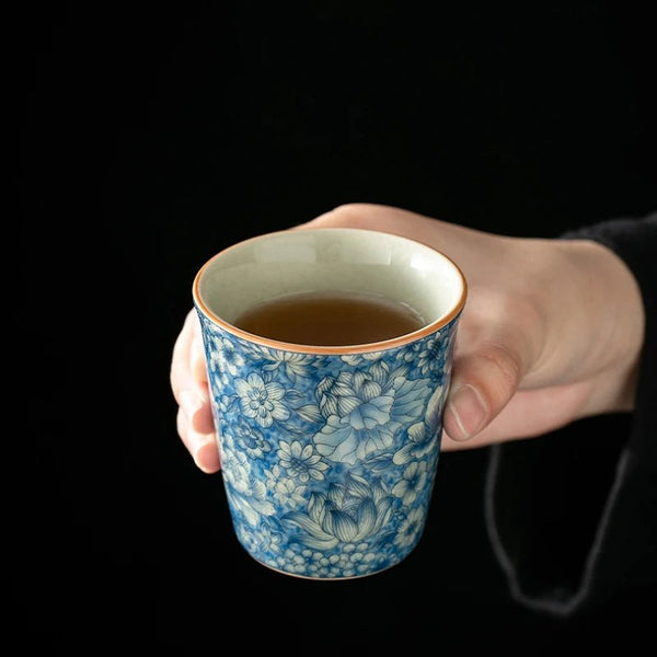 La Tasse Céladon, tasse à thé craquelée - L'Atelier Des Lecteurs