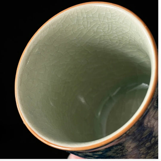 La Tasse Céladon, tasse à thé craquelée - L'Atelier Des Lecteurs