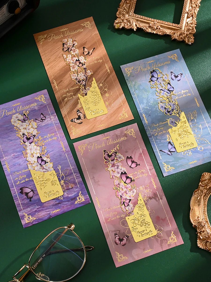 Le Papillon Doré, marque-page en métal doré - L'Atelier Des Lecteurs