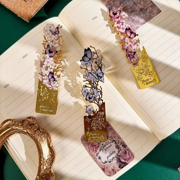 Le Papillon Doré, marque-page en métal doré - L'Atelier Des Lecteurs