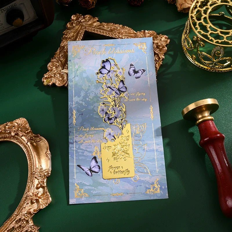 Le Papillon Doré, marque-page en métal doré - L'Atelier Des Lecteurs