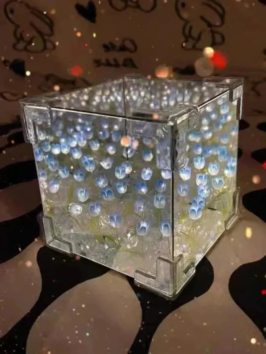 Veilleuse cube tulipe à monter soi-même - L'Atelier Des Lecteurs