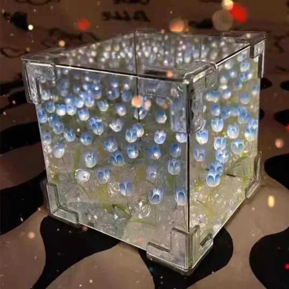 Veilleuse cube tulipe à monter soi-même - L'Atelier Des Lecteurs
