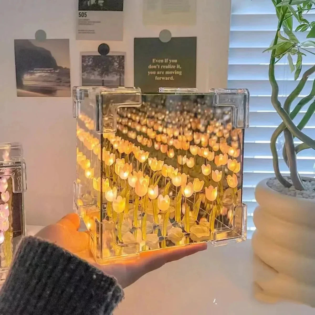 Veilleuse cube tulipe à monter soi-même - L'Atelier Des Lecteurs
